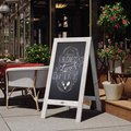 Flash Furniture Whitewashed Wooden A-Frame Magnetic Chalkboard HGWA-CB-4824-WHWSH-GG